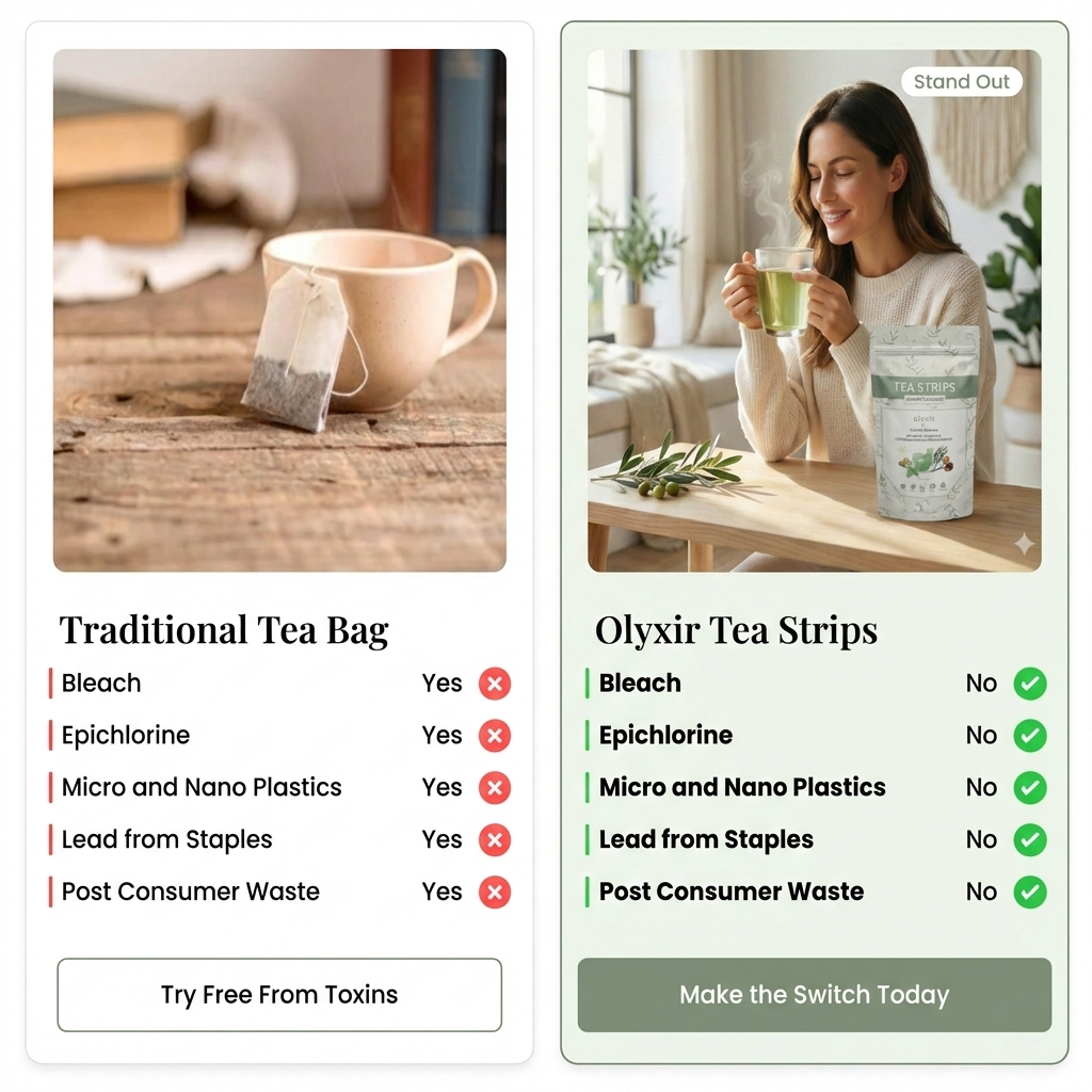 Energize Tea | Matcha Latte Tea Strips | 25 Servings