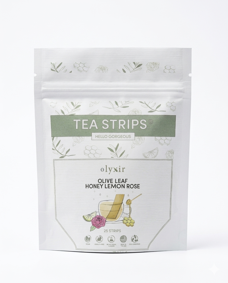 Hello Gorgeous | Olive Leaf Honey Lemon Rose | Makes 25 Cups of Tea