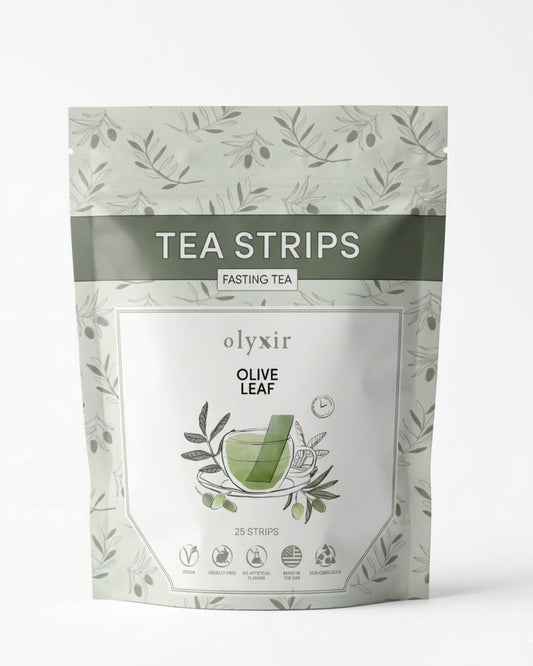 Fasting Tea | Original Olive Leaf Tea Strips | Makes 25 Cups of Tea