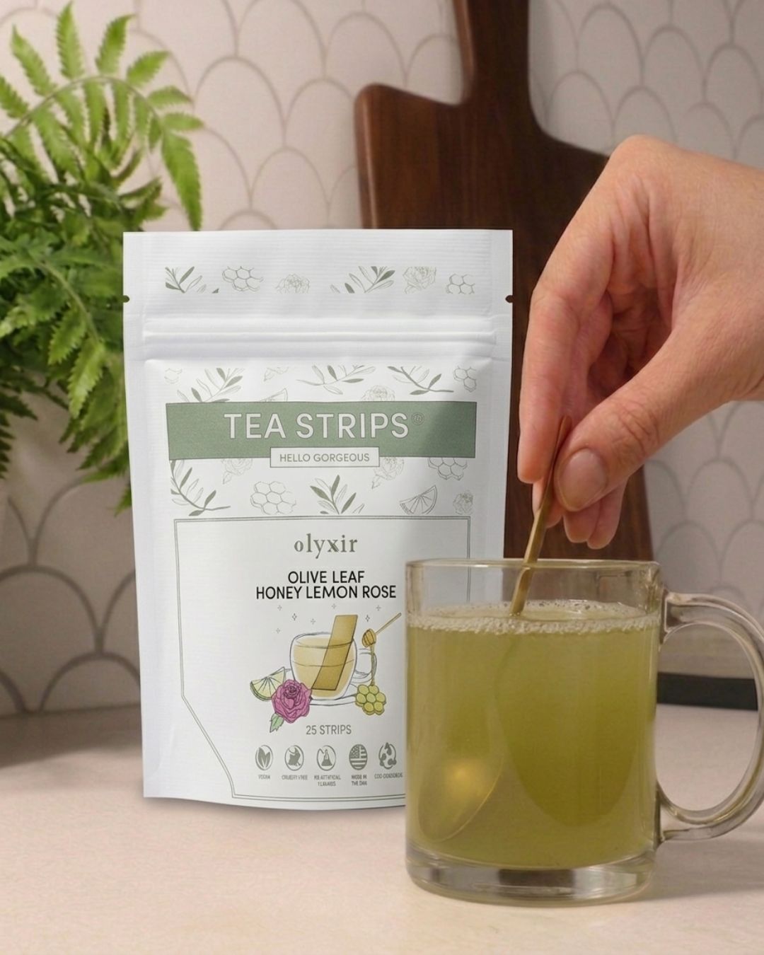 Hello Gorgeous | Olive Leaf Honey Lemon Rose | Makes 25 Cups of Tea