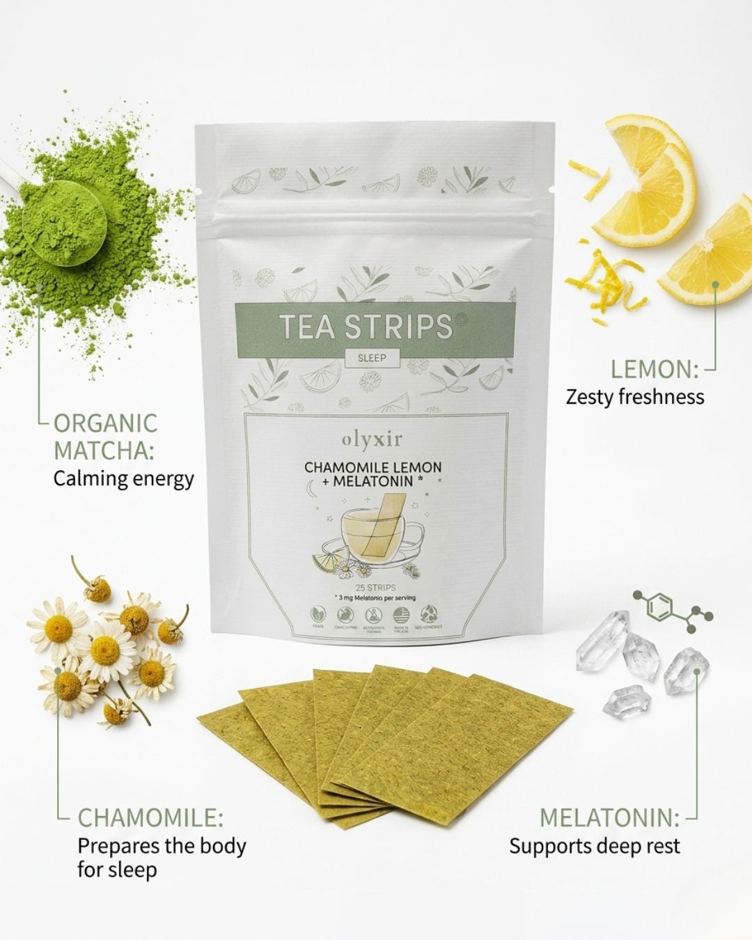 Sleep Tea Strips | Chamomile | Makes 25 Cups of Tea