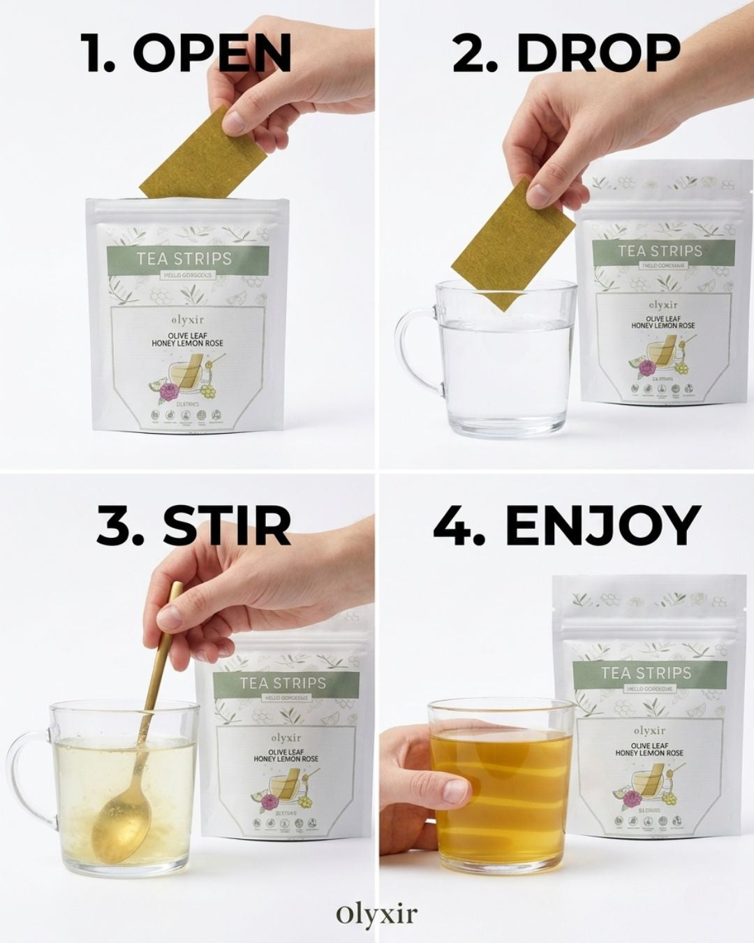 Hello Gorgeous | Olive Leaf Honey Lemon Rose | Makes 25 Cups of Tea