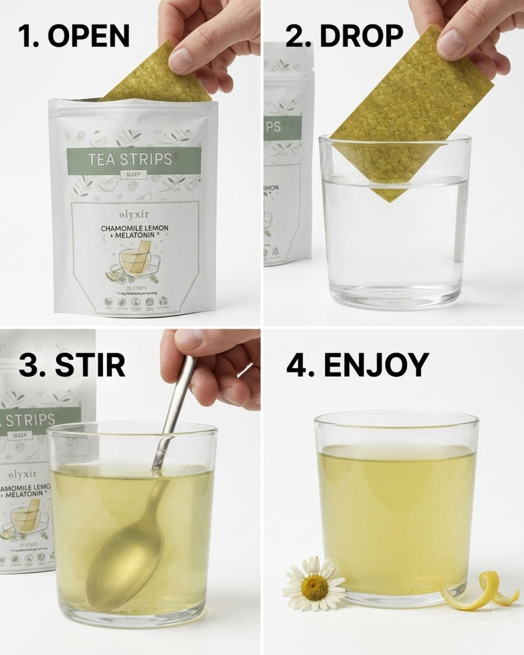 Sleep Tea Strips | Chamomile | Makes 25 Cups of Tea