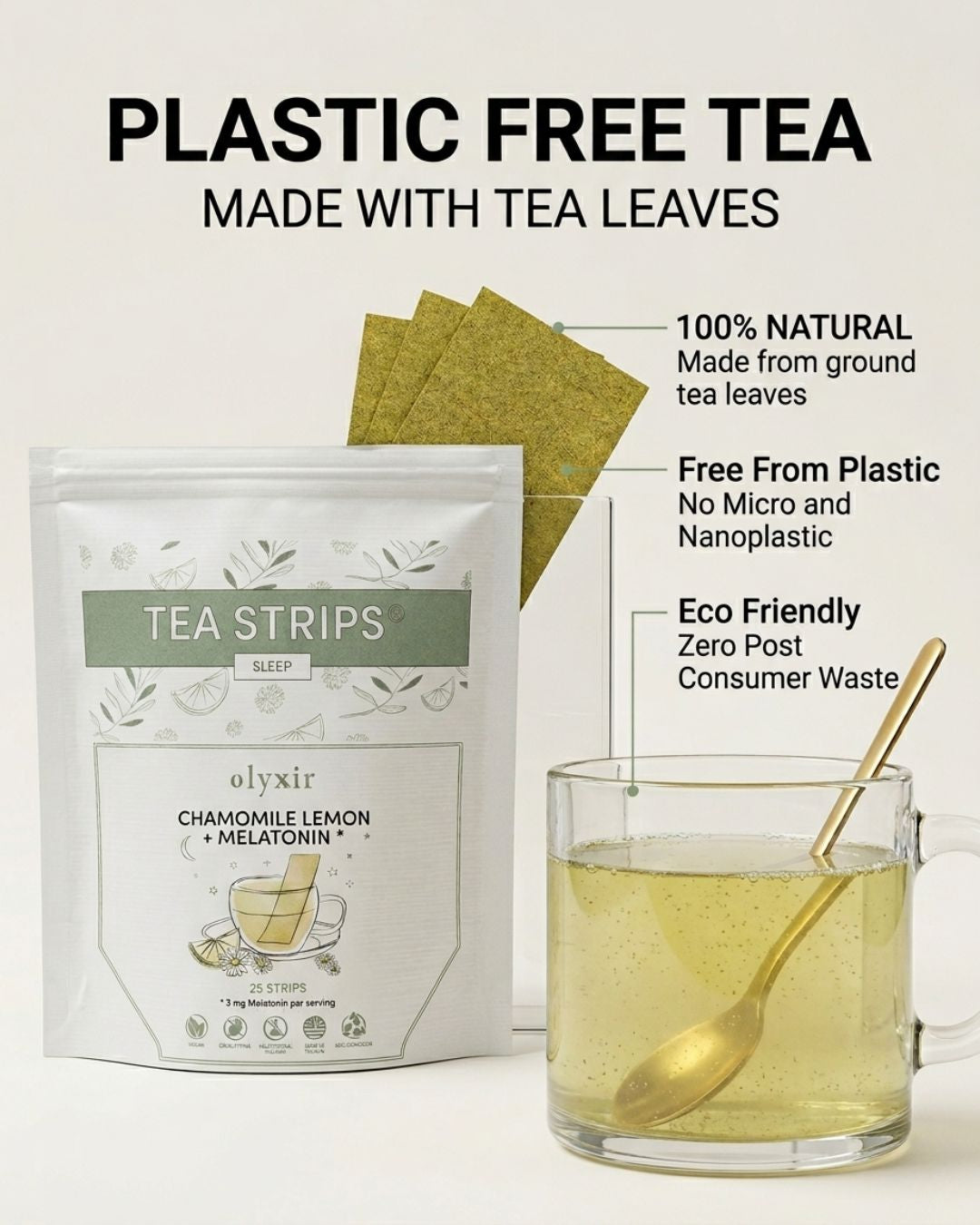 Sleep Tea Strips | Chamomile | Makes 25 Cups of Tea