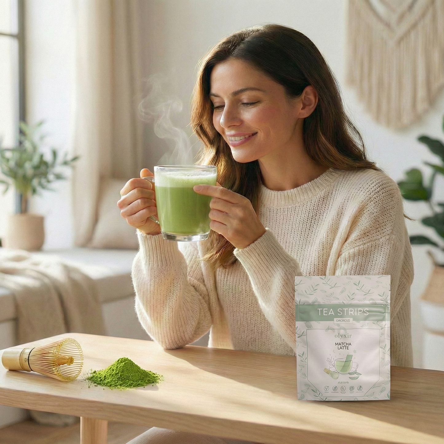 Energize Tea | Matcha Latte Tea Strips | 25 Servings