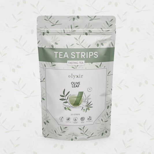 Fasting Tea | Original Olive Leaf Tea Strips | 25 Servings